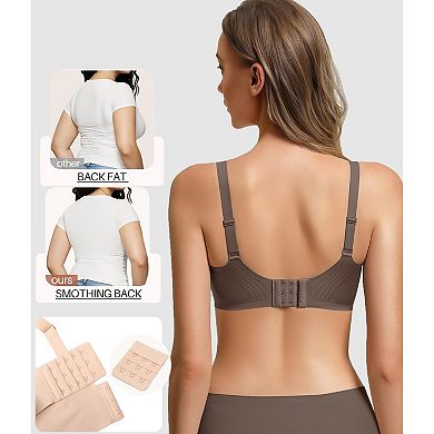 Avidlove Wireless Jelly Support Seamless Mesh Plunge Everyday T-Shirt Bralette