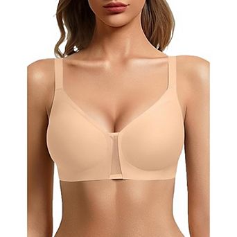 Avidlove Wireless Jelly Support Seamless Mesh Plunge Everyday T-Shirt Bralette