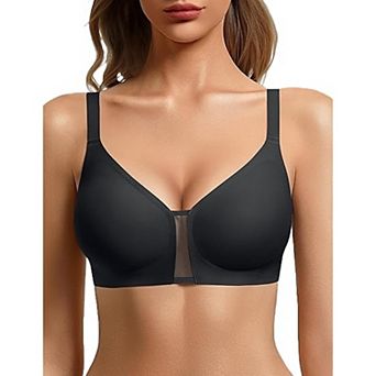 Avidlove Wireless Jelly Support Seamless Mesh Plunge Everyday T-Shirt Bralette