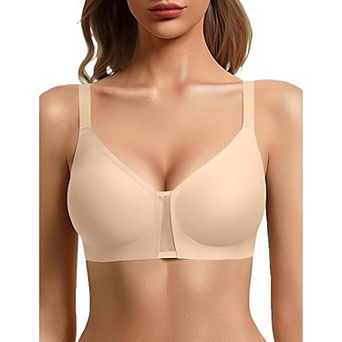 Avidlove Wireless Jelly Support Seamless Mesh Plunge Everyday T-Shirt Bralette