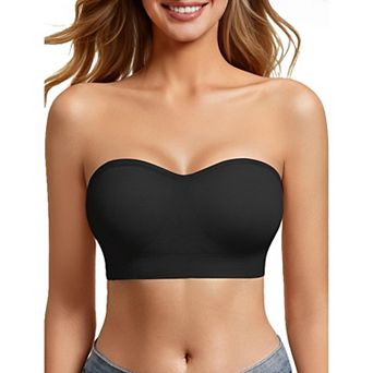 Avidlove Non-Slip Seamless Wireless Padded Convertible Strapless Push Up Bandeau Tube Bra