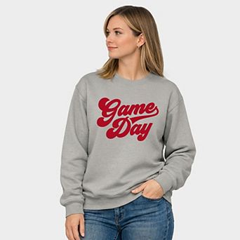 Game Day Retro Puff Print - Women's Graphic Sweatshirt