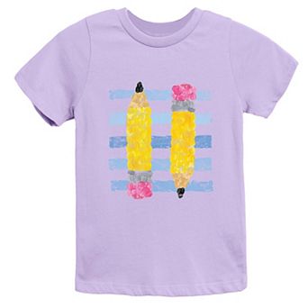 Pencil Stripes - Youth Short Sleeve Graphic T-Shirt