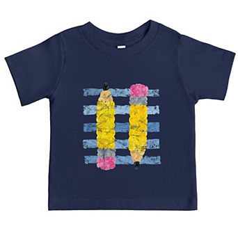 Pencil Stripes - Toddler Short Sleeve Graphic T-Shirt