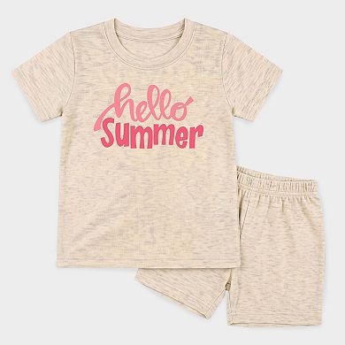Hello Summer - Toddler Crew Shorts Set