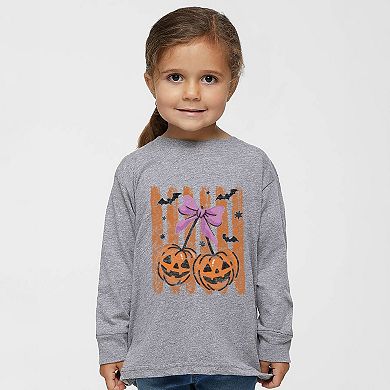 Pumpkin Cherry Bunch - Toddler Long Sleeve Graphic Tee