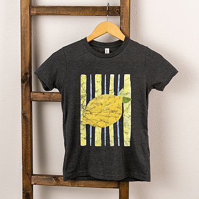 Lemon Stripes - Youth Short Sleeve Graphic T-Shirt