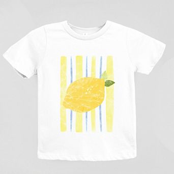 Lemon Stripes - Youth Short Sleeve Graphic T-Shirt