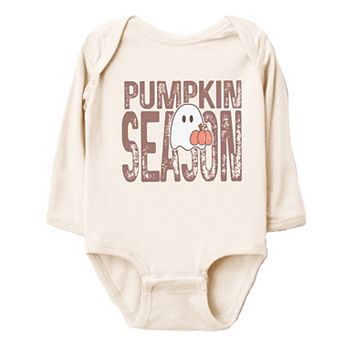 Pumpkin Season Ghost - Infant Long Sleeve Bodysuit