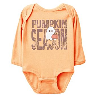 Pumpkin Season Ghost - Infant Long Sleeve Bodysuit