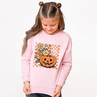 Retro Floral Pumpkin - Youth Graphic Sweatshirt