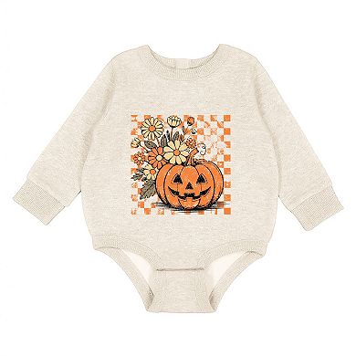 Retro Floral Pumpkin - Infant Fleece BodySuit