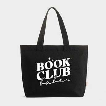 Book Club Babe - Zippered Canvas Tote