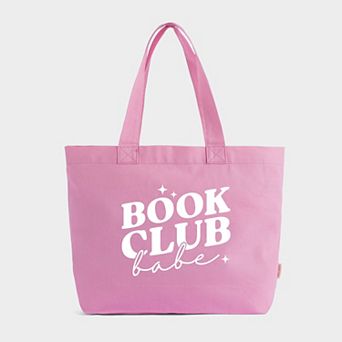 Book Club Babe - Zippered Canvas Tote