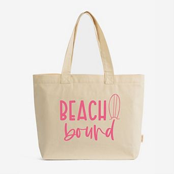 Beach Bound - Zippered Canvas Tote