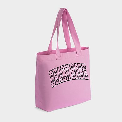 Beach Babe Varsity - Zippered Canvas Tote