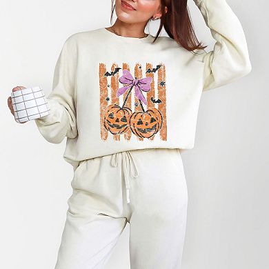Pumpkin Cherry Bunch - Women's Lightweight Garment Dyed Sweatshirt