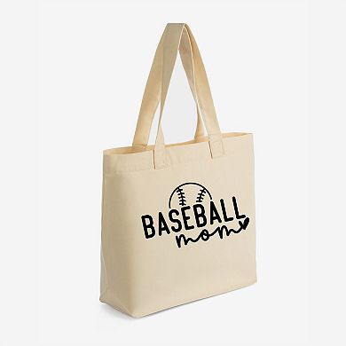 Baseball Mom Ball - Zippered Canvas Tote