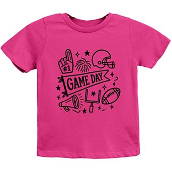 Football Game Day Doodles - Youth Short Sleeve Graphic T-Shirt