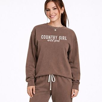 Country Girl Wild Soul - Women's Lightweight Garment Dyed Sweatshirt