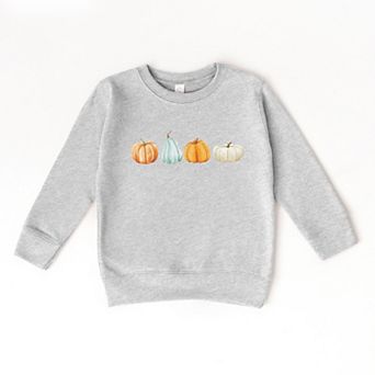 Watercolor Pumpkins Row - Toddler Graphic Sweatshirt