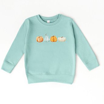Watercolor Pumpkins Row - Toddler Graphic Sweatshirt
