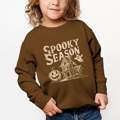 Spooky Season Haunted House - Toddler Graphic Sweatshirt