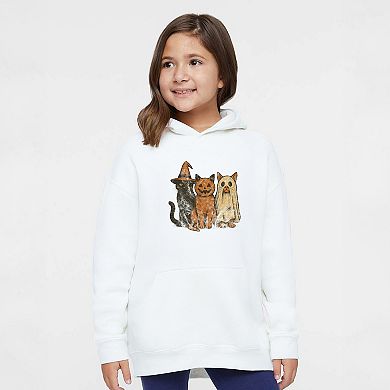 Halloween Cat Trio - Youth Graphic Hoodie
