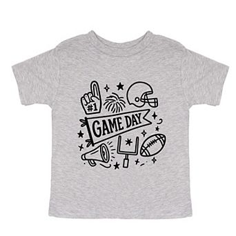 Football Game Day Doodles - Toddler Short Sleeve Graphic T-Shirt