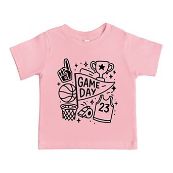 Basketball Game Day Doodles - Toddler Short Sleeve Graphic T-Shirt