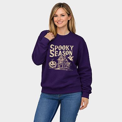 Spooky Season Haunted House - Women's Graphic Sweatshirt