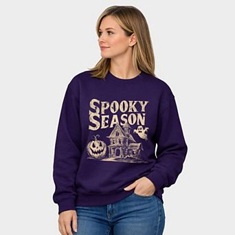 Spooky Season Haunted House - Women's Graphic Sweatshirt