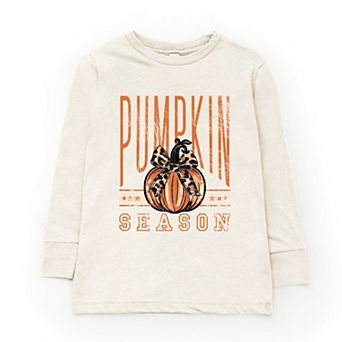 Pumpkin Season Stars - Youth Long Sleeve Graphic T-Shirt