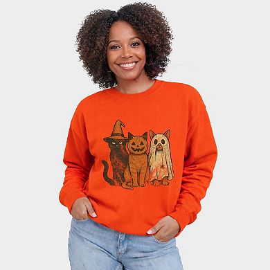 Halloween Cat Trio - Women's Graphic Sweatshirt