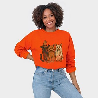 Halloween Cat Trio - Women's Graphic Sweatshirt