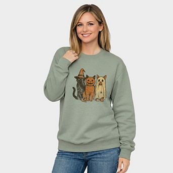 Halloween Cat Trio - Women's Graphic Sweatshirt