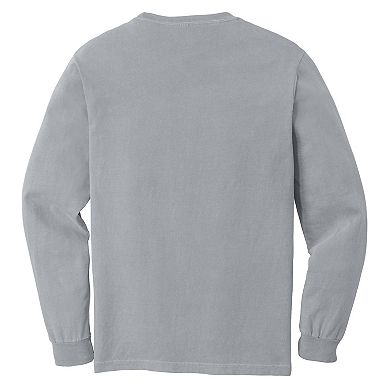 Fall Leaves Line - Women's Garment Dyed Long Sleeve Graphic T-Shirt