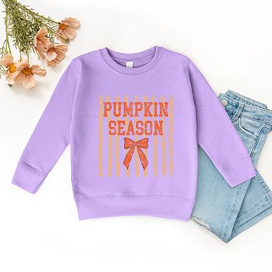 Pumpkin Season Bow - Toddler Graphic Sweatshirt