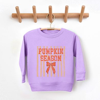 Pumpkin Season Bow - Toddler Graphic Sweatshirt
