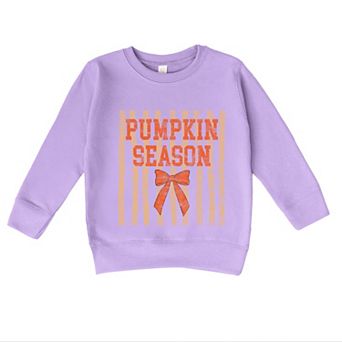 Pumpkin Season Bow - Toddler Graphic Sweatshirt