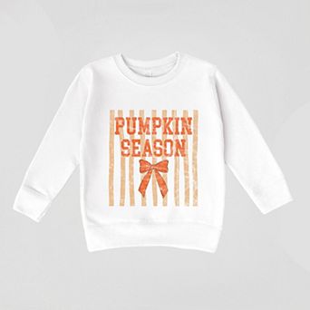 Pumpkin Season Bow - Toddler Graphic Sweatshirt
