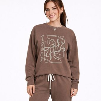 Long Live Country Girls Boots - Women's Lightweight Garment Dyed Sweatshirt