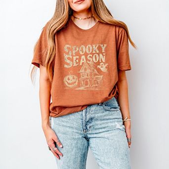 Spooky Season Haunted House - Women's Short Sleeve Graphic T-Shirt