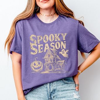 Spooky Season Haunted House - Women's Short Sleeve Graphic T-Shirt