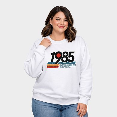 Retro 1985 Los Angeles - Women's Plus Sized Graphic Sweatshirt