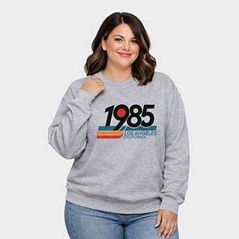 Retro 1985 Los Angeles - Women's Plus Sized Graphic Sweatshirt