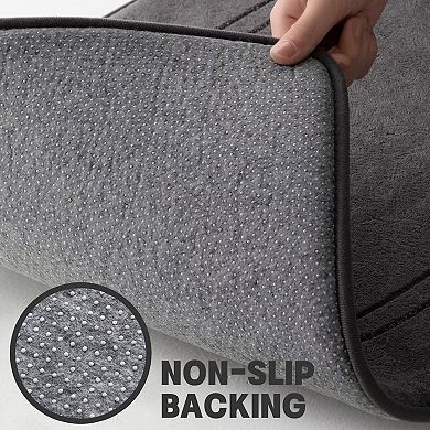 Memory Foam Bath Mat Set, Super Soft and Water Absorbent Bath Rug Set, U Shape Toilet Mats