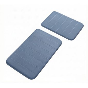 Super Soft Quick Dry Bath Mat Set, Absorbent Machine Washable Non Slip Rug for Bathroom Shower Floor