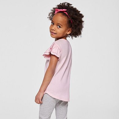 Ice Cream Cone Stripes - Girl's Flutter Sleeve Graphic T-Shirt