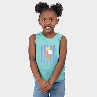 Ice Cream Cone Stripes - Youth Tank Top